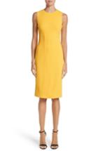 Women's Michael Kors Stretch Boucle Crepe Sheath Dress - Yellow