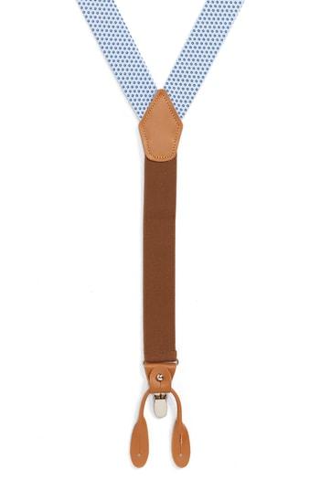 Men's Nordstrom Men's Shop Open Dot Suspenders, Size - Blue Forever