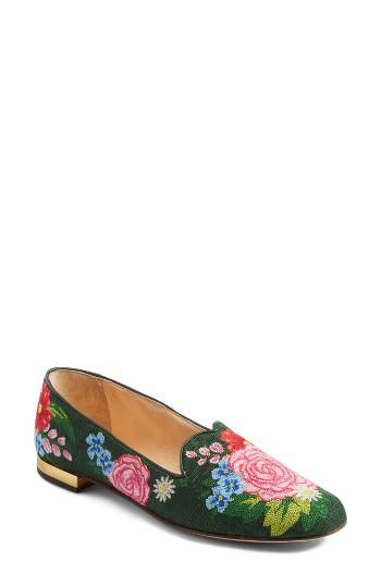 Women's Charlotte Olympia Rose Garden Loafer Eu - Black