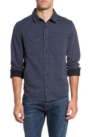 Men's Grayers Bayswater Modern Fit Heathered Shirt Jacket - Blue