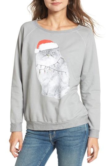 Women's Prince Peter Xmas Kitty Sweatshirt - Grey