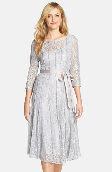 Women's Alex Evenings Lace Midi Dress