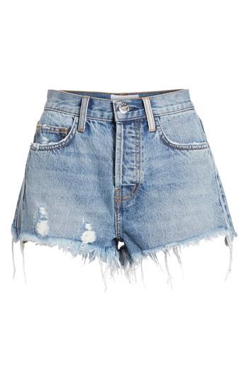 Women's Current/elliott The Ultra High Waist Cutoff Denim Shorts - Blue