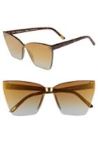 Women's Diff Goldie 65mm Rimless Butterfly Sunglasses - Gold Tortoise/ Gold Flash