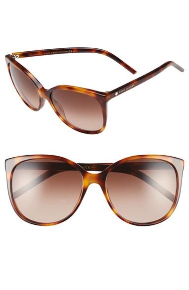 Women's Marc Jacobs 56mm Butterfly Sunglasses - Havana