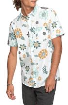 Men's Quiksilver Sunset Floral Woven Shirt - White