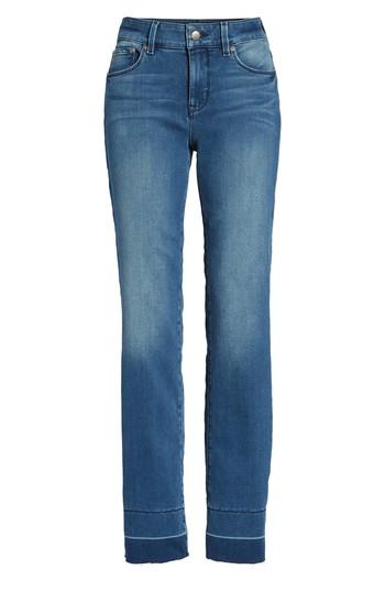 Women's Nydj Marilyn Release Hem Stretch Straight Leg Jeans - Blue
