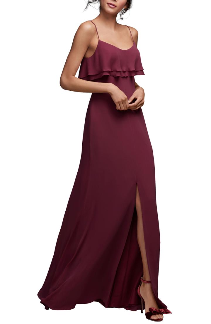Women's Watters Jasper Ruffle Popover Gown