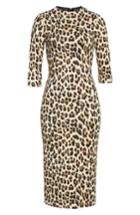 Women's Alice + Olivia Delora Mock Neck Midi Sheath - Brown