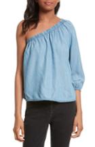 Women's Rebecca Minkoff Harmony One-shoulder Chambray Top, Size - Blue