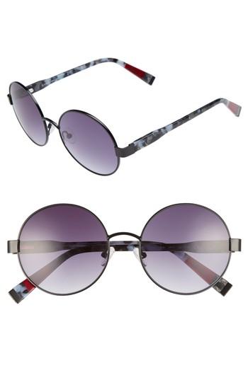 Women's Ed Ellen Degeneres 53mm Round Sunglasses - Matte Black