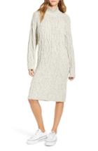 Women's Bp. Cable Knit Sweater Dress - Grey