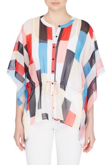 Women's Catherine Catherine Malandrino Komai Print Chiffon Blouse