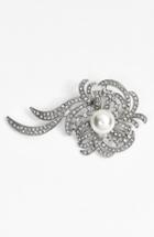Women's Nina 'janice' Faux Pearl & Crystal Brooch