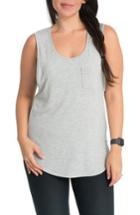 Women's Bun Maternity Pocket Maternity/nursing Tank - Grey
