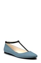 Women's Shoes Of Prey T-strap Ballet Flat A - Blue
