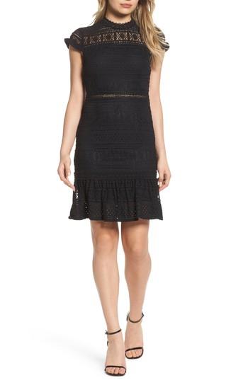 Women's Foxiedox Ellie Fit & Flare Lace Dress - Black