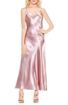 Women's Vince Camuto Hammered Satin Maxi Slipdress - Pink
