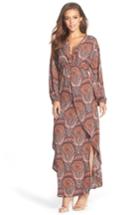 Women's Fraiche By J Paisley Print Maxi Dress - Burgundy