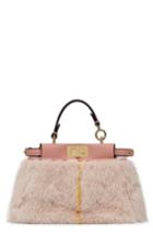 Fendi 'micro Peekaboo' Genuine Mink Fur & Leather Bag -