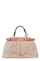 Fendi 'micro Peekaboo' Genuine Mink Fur & Leather Bag -