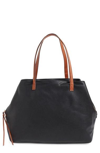 Sole Society Faux Leather Tote - Black