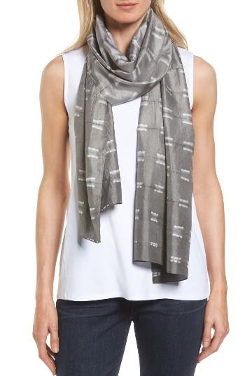Women's Eileen Fisher Silk Scarf, Size - Beige