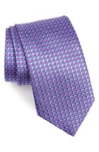 Men's David Donahue Geo Print Silk X-long Tie