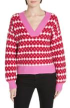 Women's Dvf Rib Knit Angora Sweater - Pink