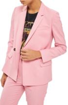 Women's Topshop Double Breasted Suit Jacket Us (fits Like 0-2) - Pink