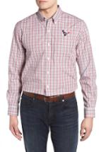 Men's Cutter & Buck Houston Texans - Gilman Regular Fit Plaid Sport Shirt - Red