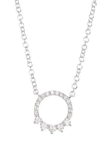 Women's Ef Collection Circle Pendant Necklace