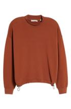 Women's Vince Drawcord Hem Sweatshirt - Brown