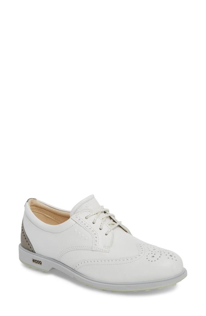 Women's Ecco 'tour' Hybrid Wingtip Golf Shoe -9.5us / 40eu - White