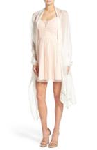 Women's Glint Satin Border Silk Wrap, Size - Ivory