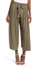 Women's Bp. Tie Waist Wide Leg Pants, Size - Green