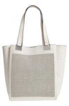 Vince Camuto Beatt Perforated Leather Tote - Grey