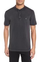 Men's John Varvatos Collection Regular Fit Cotton Henley, Size - Grey