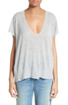 Women's T By Alexander Wang Knit Wool Blend Tee - Grey