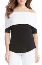 Women's Karen Kane Colorblock Off The Shoulder Top - Black