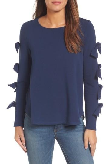 Women's Pleione Tie Sleeve Sweatshirt - Blue