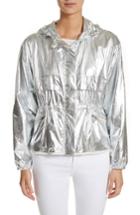 Women's Moncler Jais Metallic Hooded Raincoat - Metallic
