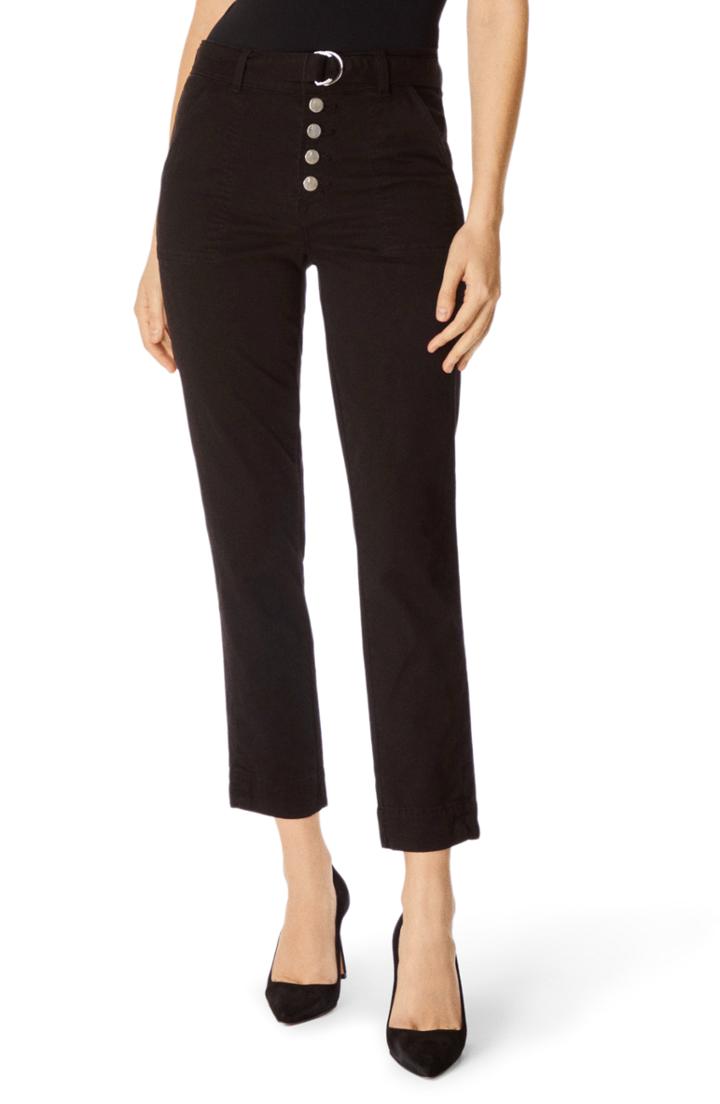 Women's J Brand Kyrah High Waist Crop Cigarette Pants - Black