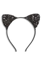 Cara Sequin Cat Ears Headband, Size - Pink