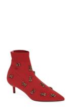 Women's Donald Pliner Betti Embellished Sock Bootie M - Red