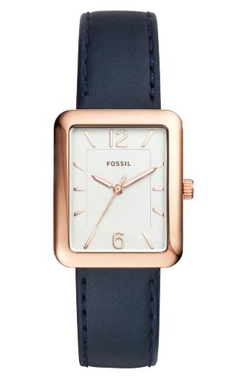Women's Fossil Atwater Leather Strap Watch, 28mm