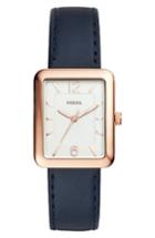 Women's Fossil Atwater Leather Strap Watch, 28mm