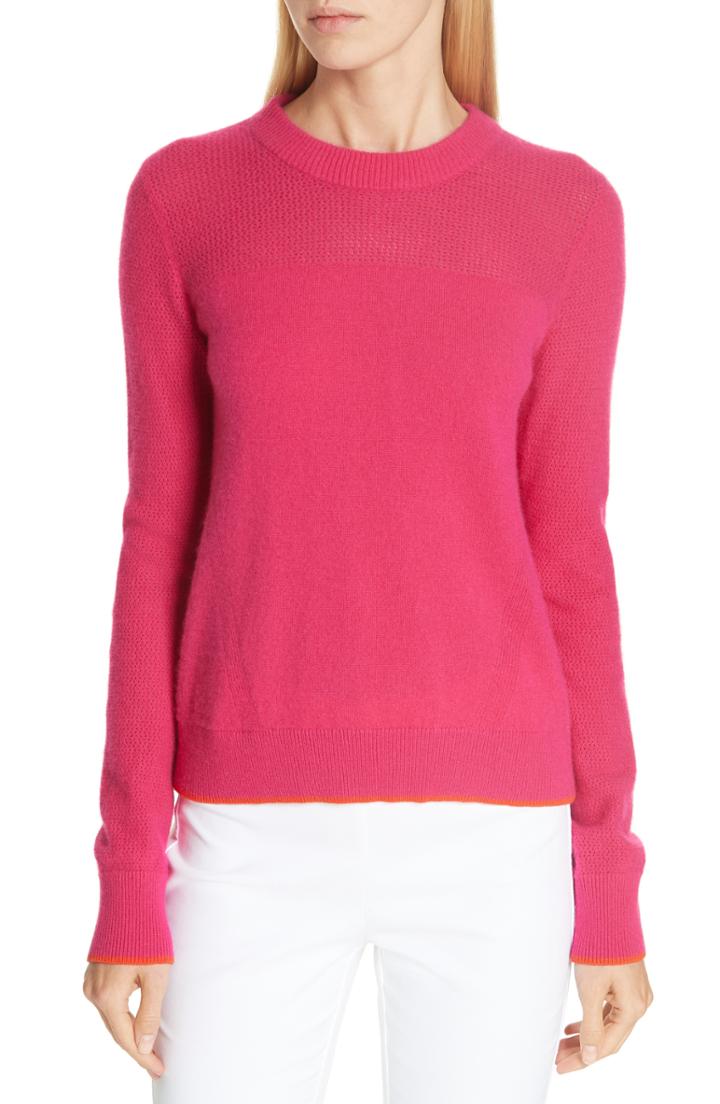 Women's Rag & Bone Yorke Cashmere Sweater, Size - Pink