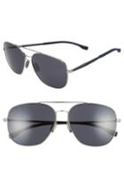 Men's Boss 62mm Polarized Special Fit Aviator Sunglasses - Ruthenium