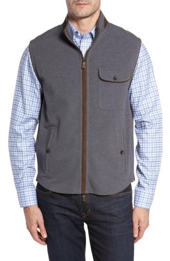 Men's Thaddeus Robert Full Zip Vest - Black